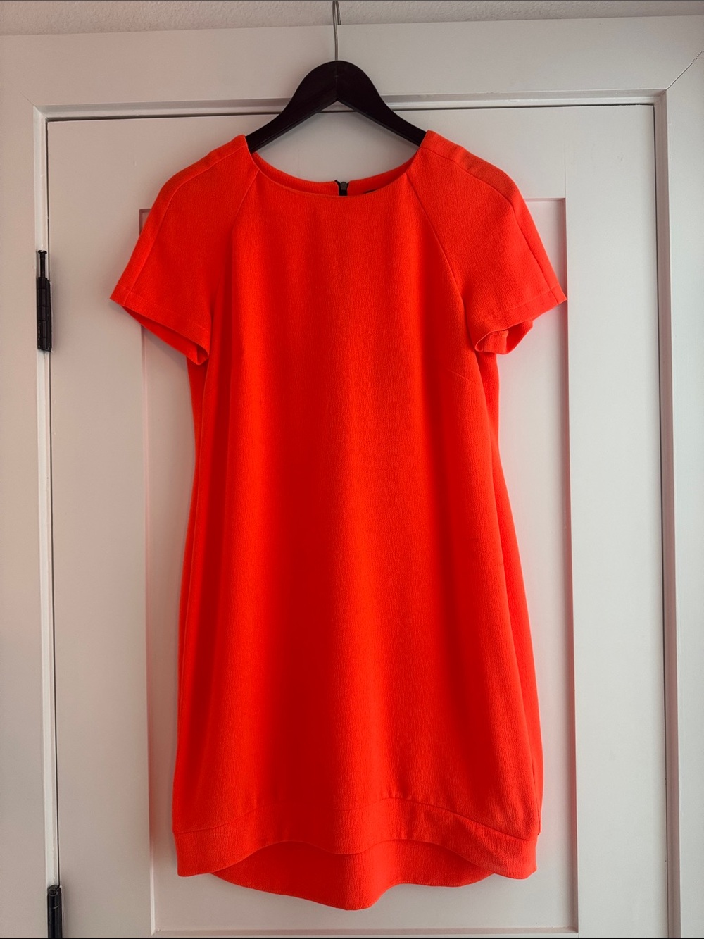 Top Shop Bright Orange Women's Short Sleeve Shift Dress